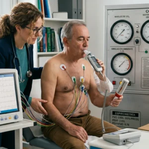 Espirometría, Electrocardiograma, Peak Flow y CO PPM